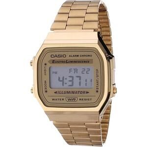 Casio A168 Vintage Watch Digital Classic Retro Silver Stainless Steel Unisex